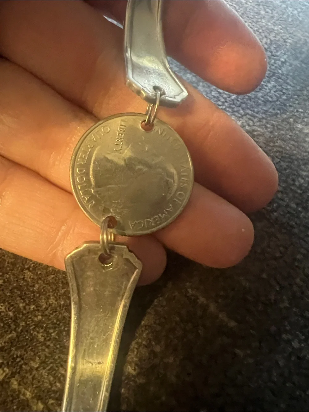 Silver-Tone Coin Link Wristband Bracelet - Vintage-Inspired Silver